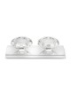 Silver-Plated and Crystal Candlesticks for Tea Lights by Hazorfim